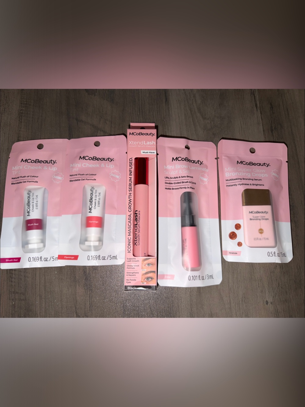 MCo Beauty Mini Bundle with full size Xtend Lash Mascara, Growth Serum Infused